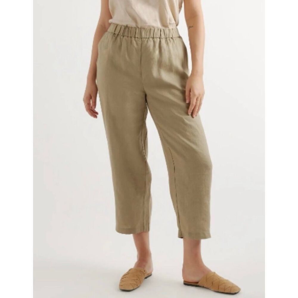✨Quince 100% European Linen Washed Olive Sz Small Pants✨